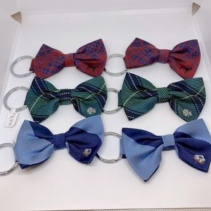 Six Preppy Bowtie Keychain Black dog, cotton & magnolias NWOT